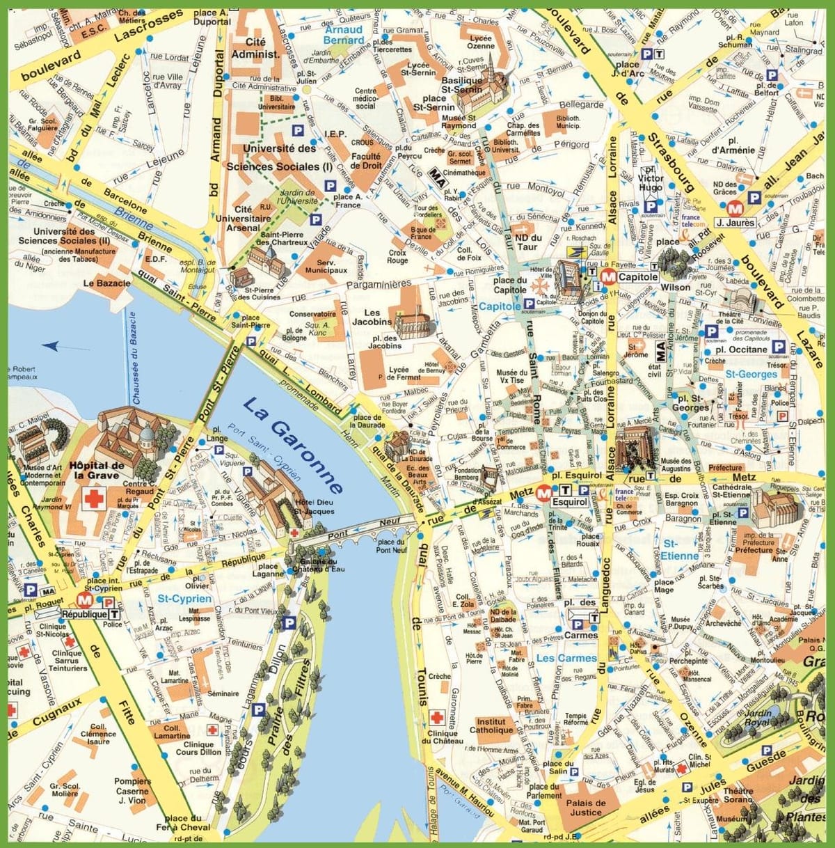 Toulouse mapa del estado