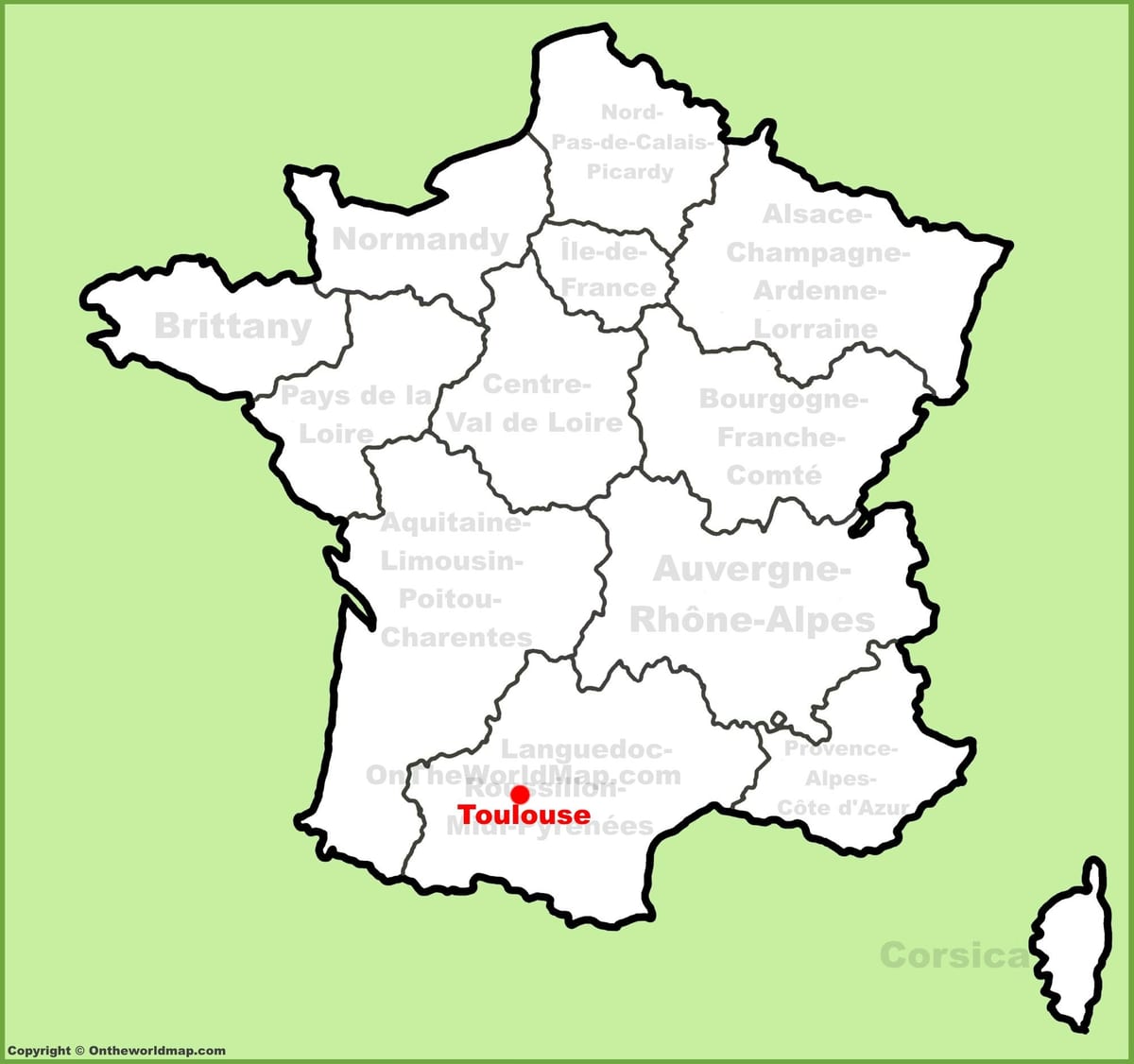 Toulouse en un mapa