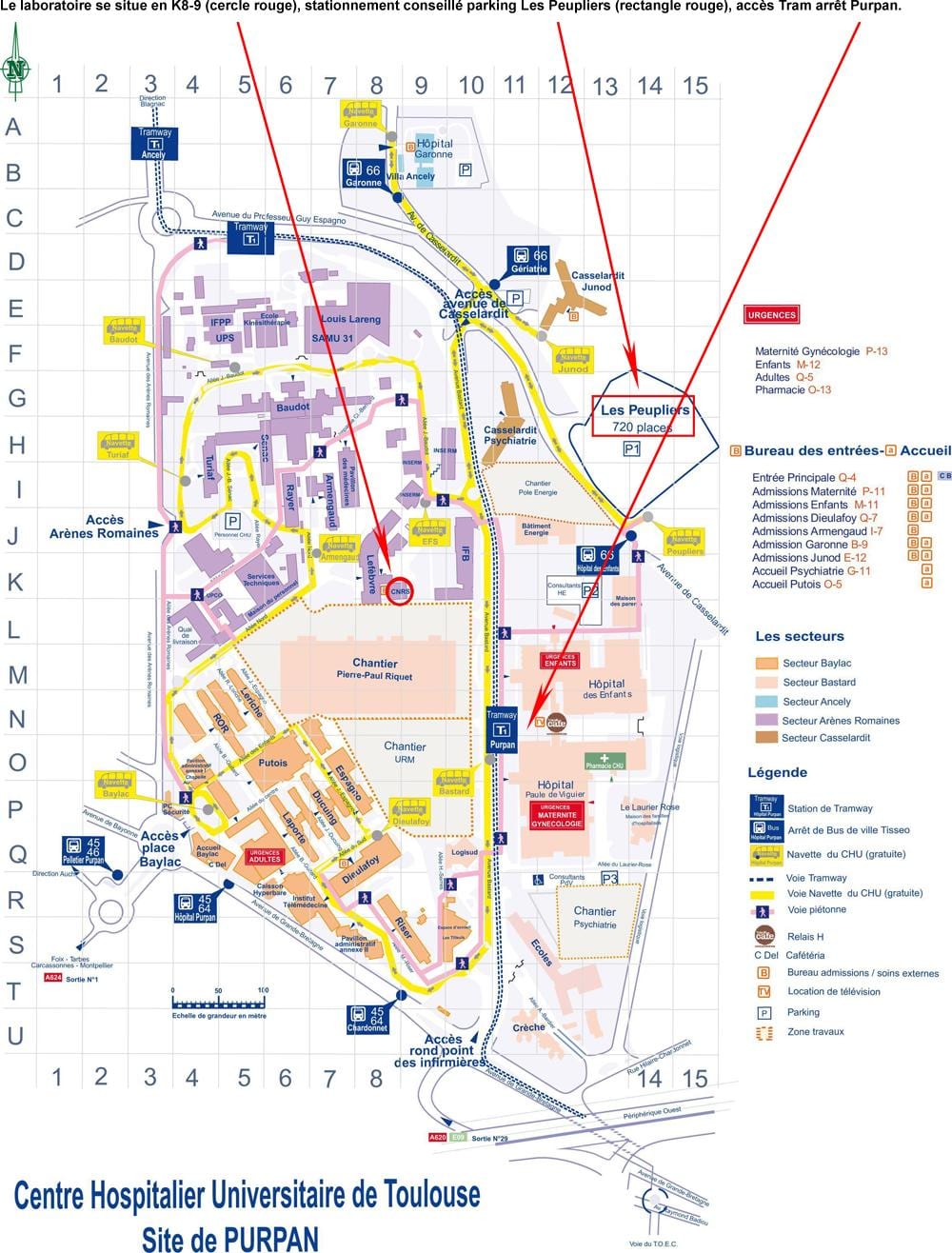mapa de Toulouse hospital