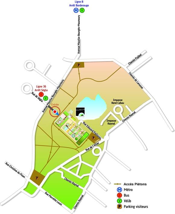 mapa de Toulouse jardín