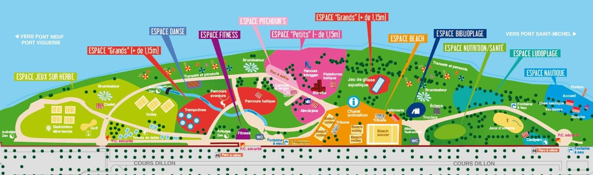 mapa de Toulouse playa